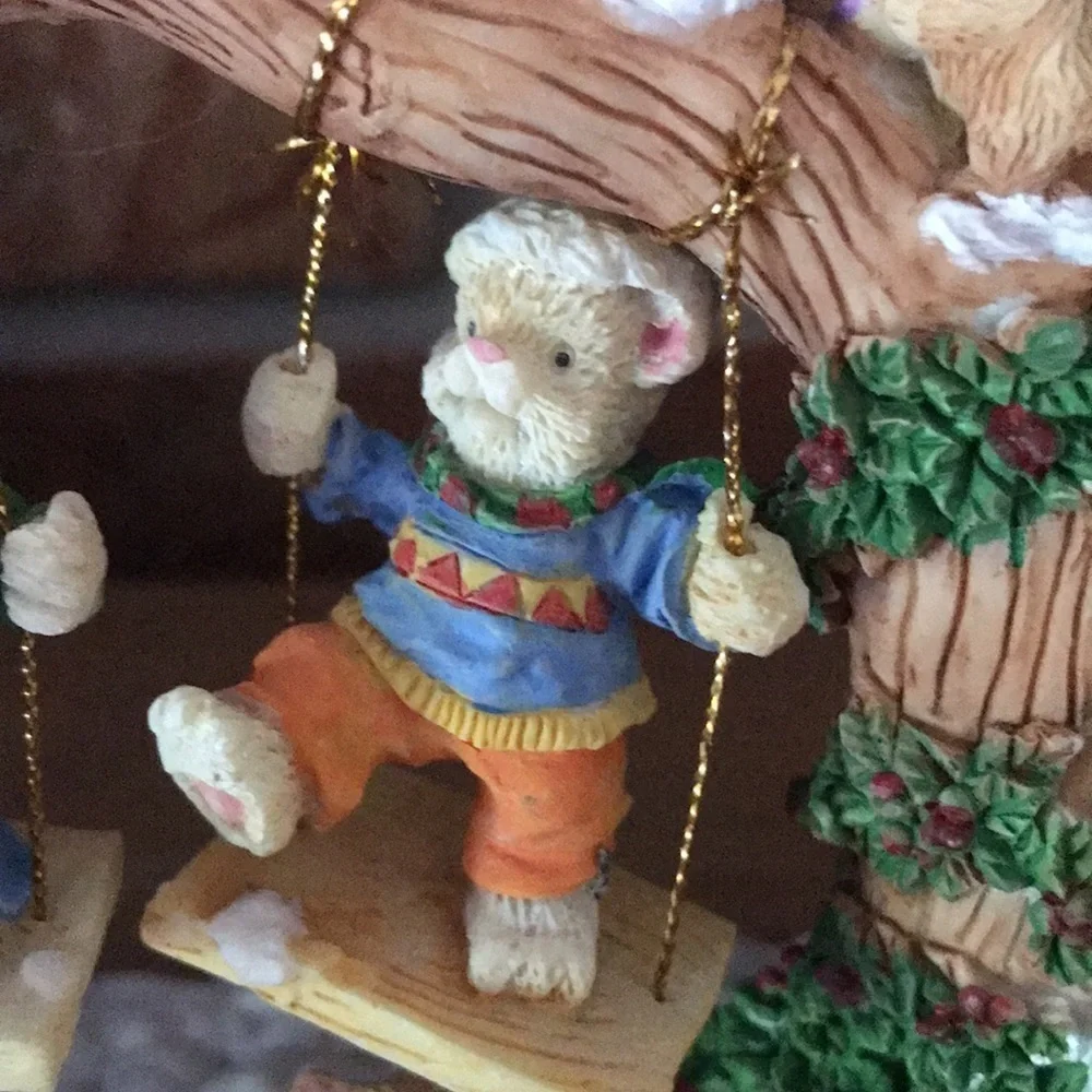 Rare Vintage Large Holiday Santa Snowman Swinging Tree‼️FINAL SALE